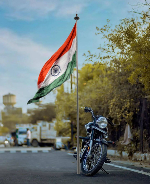 15 August Indian Flag Bike Editing Snapseed HD Background