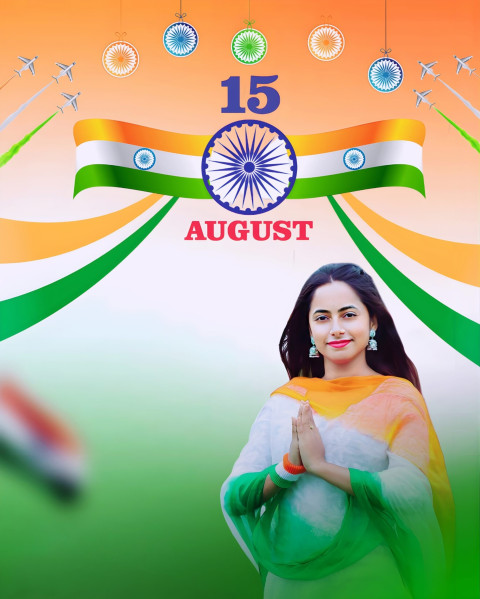 15 August Photo Editing Girl Background HD Wallpapers