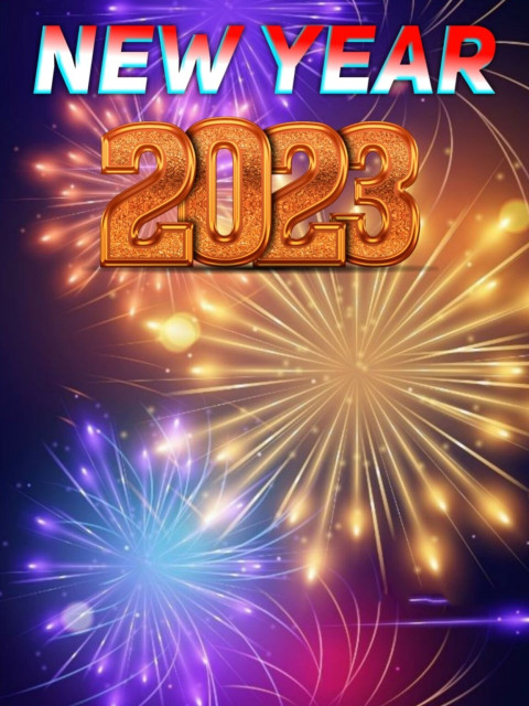 2023 Happy New Year Background Photoshop Editing