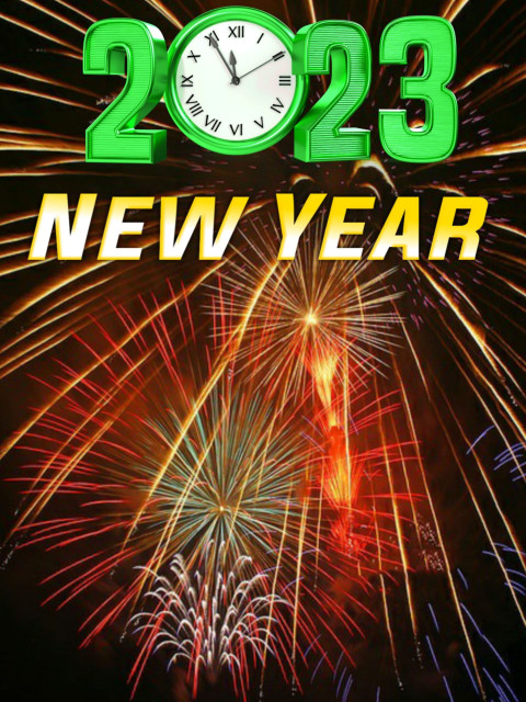 2023 Happy New Year Fireworks CB Editing Background New