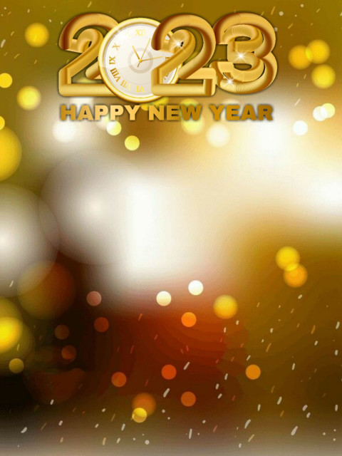 2023 Happy New Year Golden Fireworks CB Editing HD Background