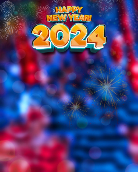 2024 Happy New Year CB Photo Editing Background HD