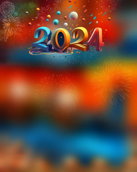 2024 Happy New Year Photo Editing Background CB Images