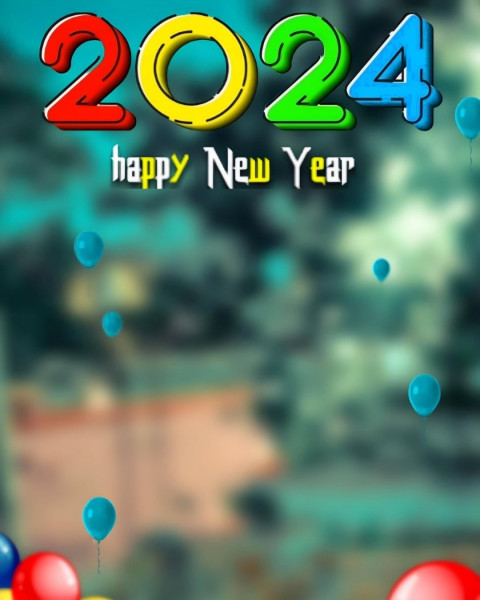2024 Happy New Year Photo Editing Background CB Wallpaper