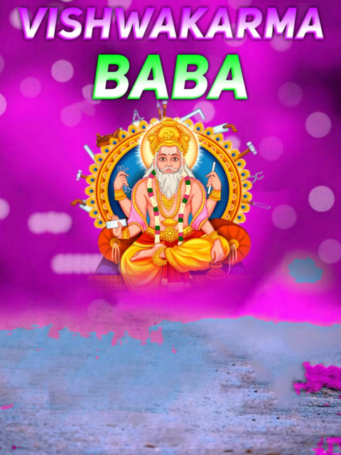Baba Vishwakarma Puja CB Picsart Background Download