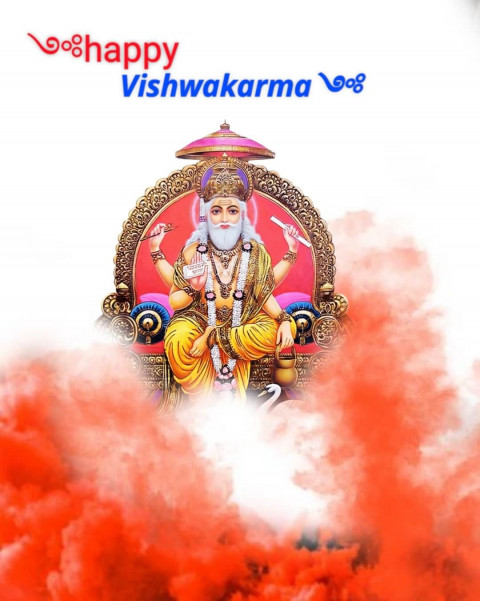 Baba Vishwakarma Puja Wallpaper HD Smoke Background