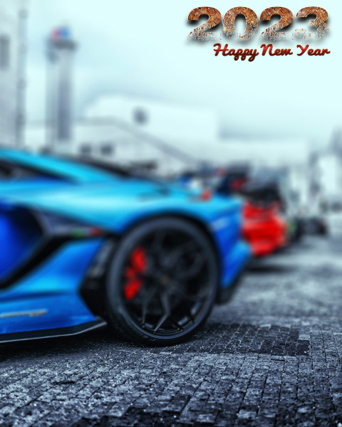 Car 2023 Happy New Year Background HD Images