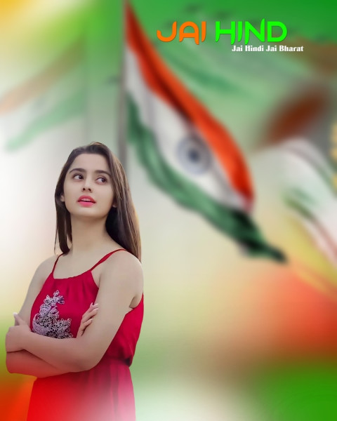 Cb Blur 15 August Tiranga HD Editing Background With Cute Girl