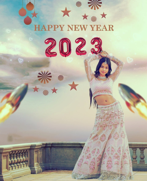 CB Photo Editing 2023 New Year HD Background With Girls