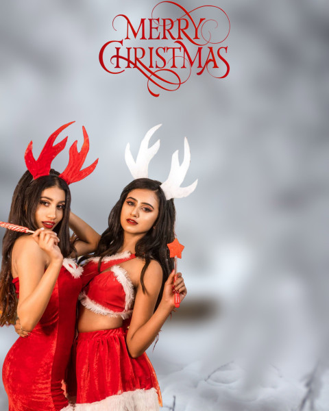 Christmas CB Photo Editing New Background With Girls