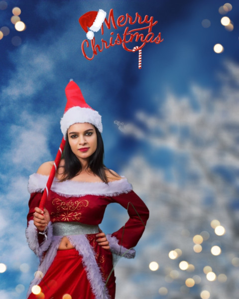 Christmas Girl HD Backgrounds For CB Photo Editing