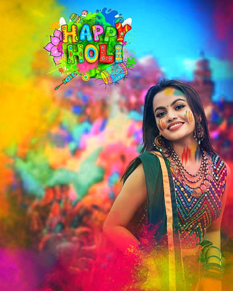 Colors Splash CB Background With Girl For PicsArt Editing