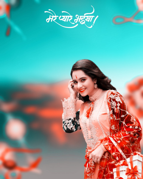 Cute Sister Raksha Bandhan Photo Editing Hd Background Img