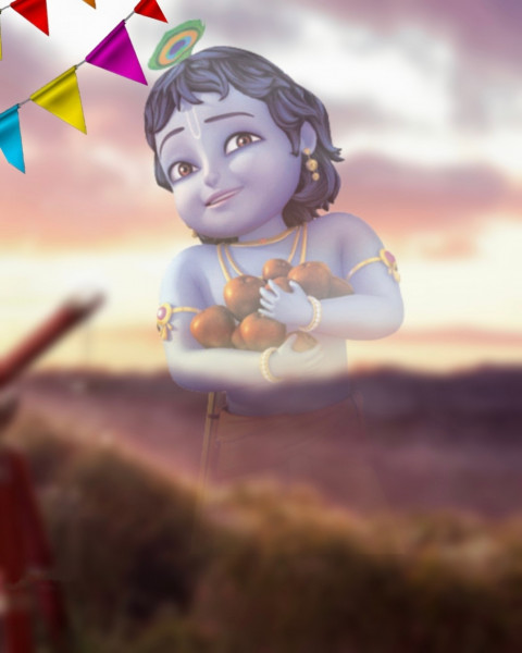 Download Krishna Janmashtami CB Editing Background HD