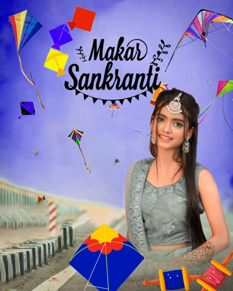 Download Makar Sankranti Cute Girls CB Full HD Free Background