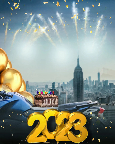 Fireworks 2023 Happy New Year Background HD For Editing New