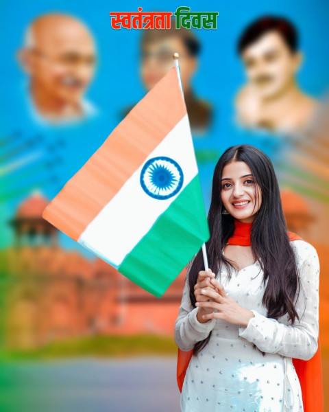 Full Hd 15 August Photo Editing Independence Day Girl Background