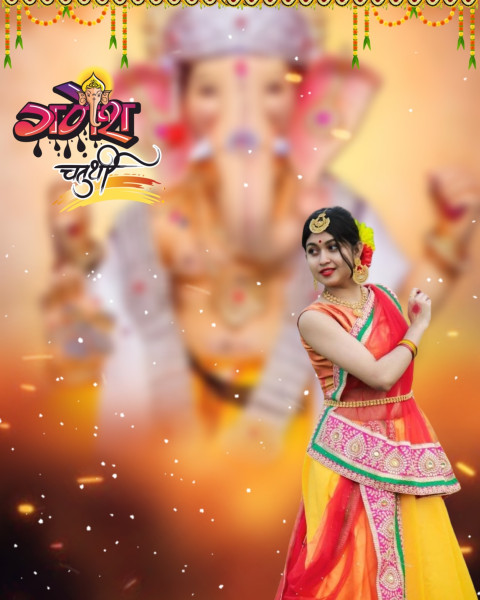 Ganesh Chaturthi CB Background For Photos Editing Girl Images