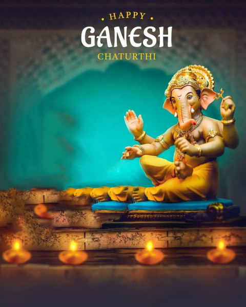 Ganesh Chaturthi CB Photoshop Editing Background HD