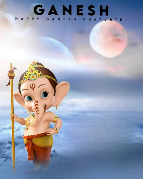 Ganesh Chaturthi Free Editing Background HD For Ganpati Bappa Image