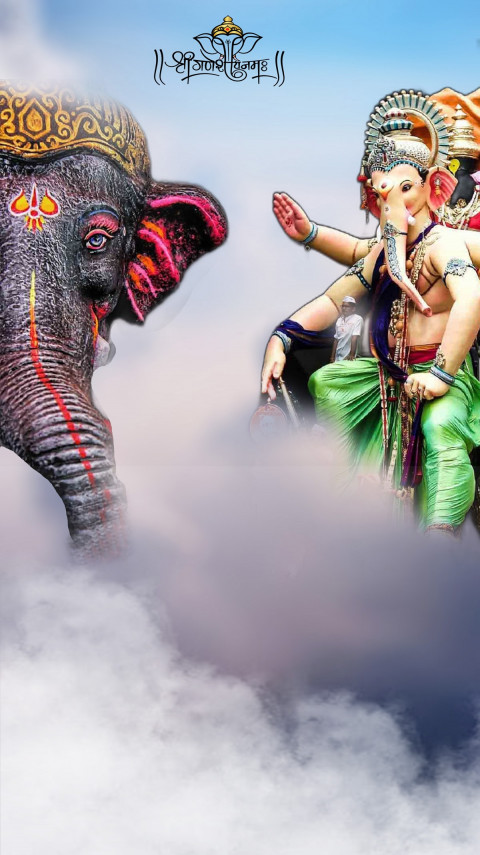 Ganesh Chaturthi Sky CB Editing Backgrounds HD Download