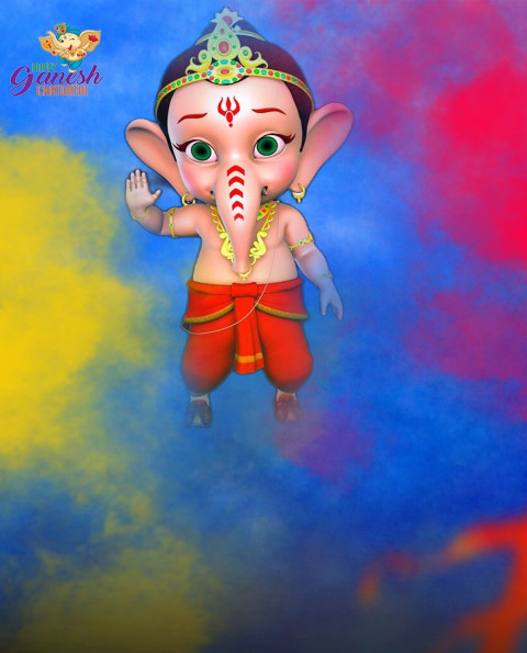 Ganpati Bappa Marathi Banner Editing HD Background Download