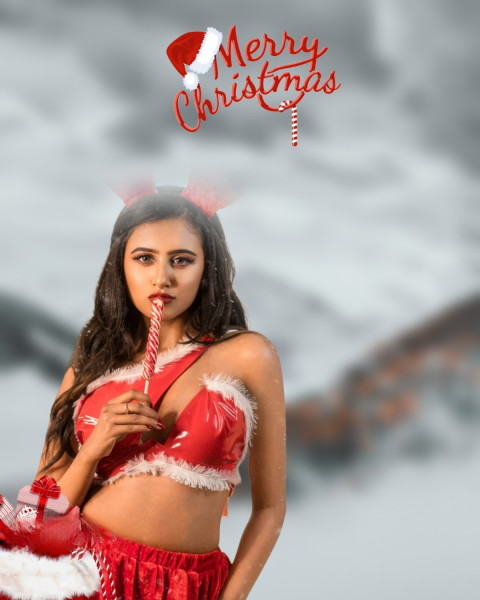 Girl Happy Christmas DAy Editing Background Hd