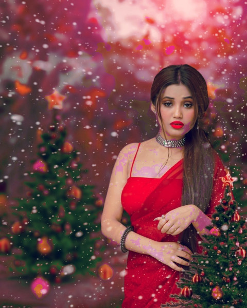 Girl Merry Christmas Photo Editing Hd Backgrounds With Girl