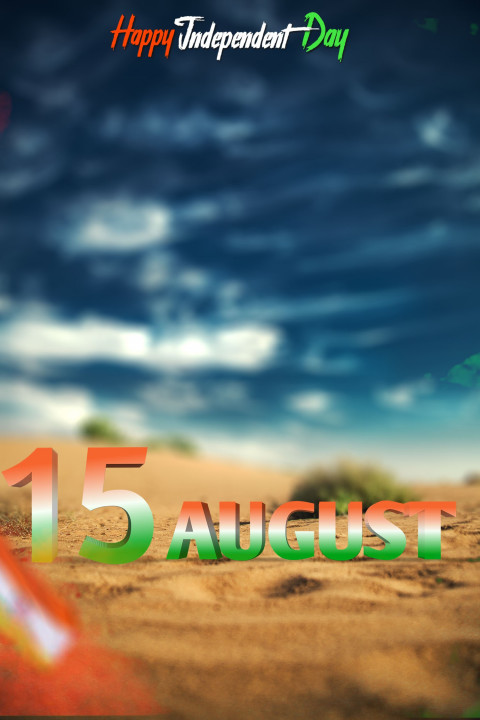 Happy 15 August Background With Indian Tiranga Flag For Picsart Img