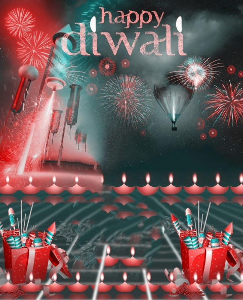 Happy Diwali Fireworks Editing Background HD For Picsart Free