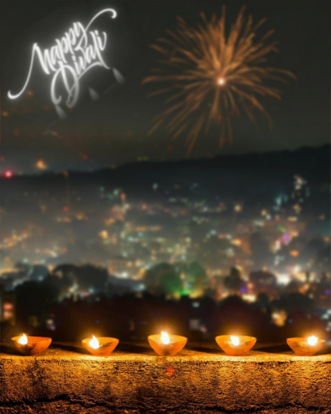Happy Diwali Fireworks Photo Editing Background Full HD Pics
