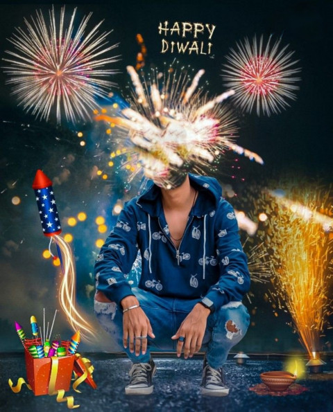 Happy Diwali Without Head CB PicsArt Editing Background