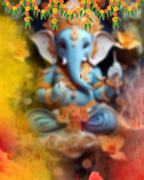 Happy Ganesh Chaturthi Blur Photoshop Ganpati Background