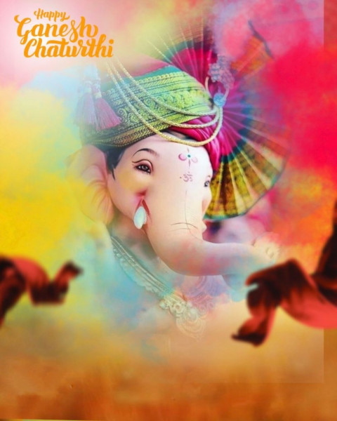 Happy Ganesh Chaturthi Editing CB Background For Photoshop DP