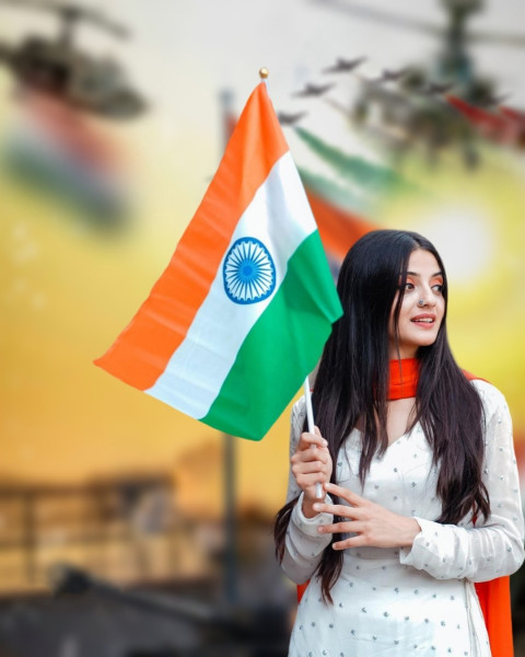 Happy Independence Day 15 August Editing Girl CB Background