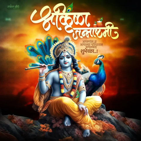 Happy Janmashtami Banner Images HD Free Backgrounds