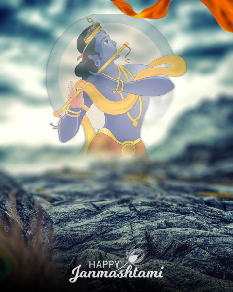 Happy Janmashtami Editing Blur Forest Background For CB PicsArt Images