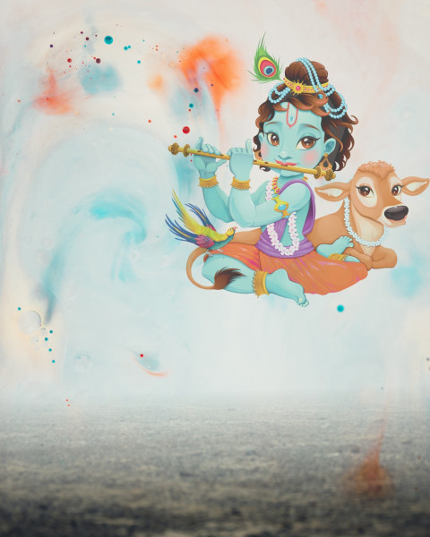 Happy Janmashtami Photo Editing CB PicsArt Background HD