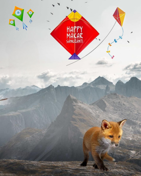 HAppy Makar Sankranti HD Cb Editing Background