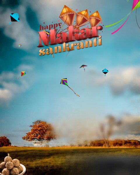 Happy Makar Sankranti HD Editing Backgrounds