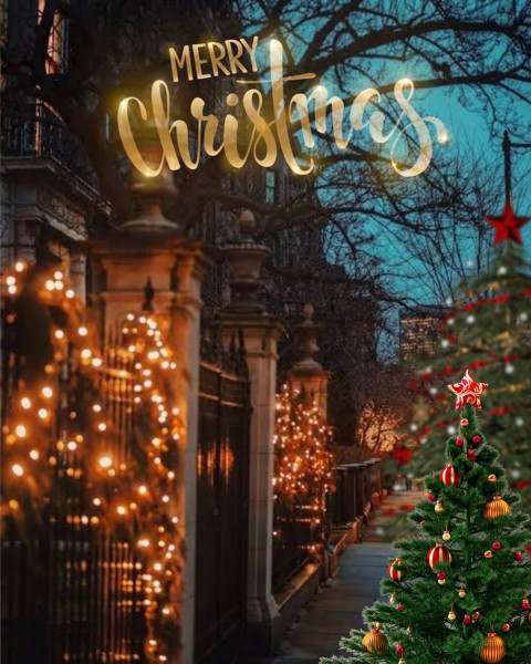 Happy Merry Christmas Background For Editing CB Photoshop