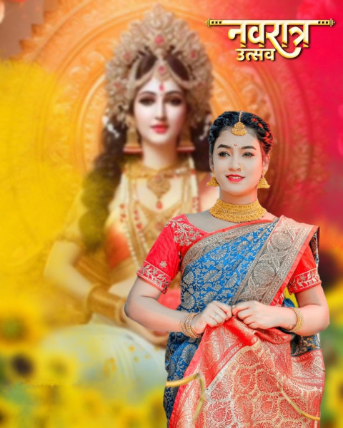 Happy Navratri Background With HD Girls CB Photo Editing Images