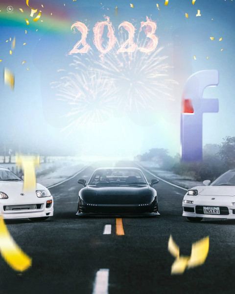 Happy Near Year 2023 Background HD For Car Editing Pic
