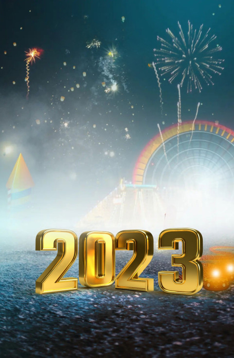 Happy Near Year 2023 Background HD For Photoshop Editing Free