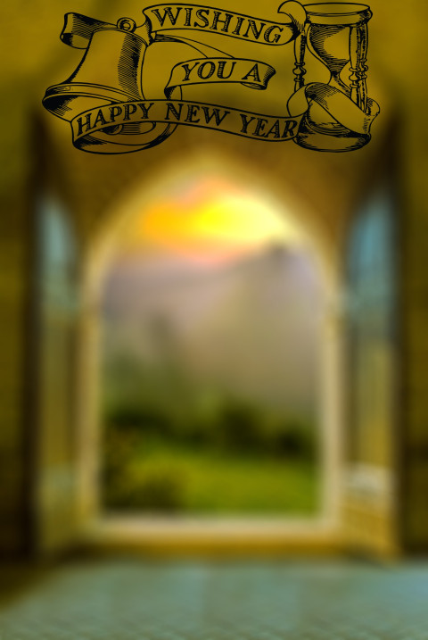 Happy Near Year 2023 Forest Blur CB Editing Background
