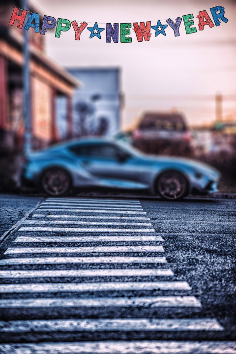 Happy Near Year 2023 Road CB Background For Editing