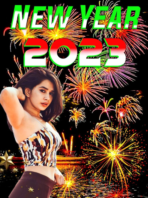 Happy New Year 2023 Hd CB Backgrounds With Girl