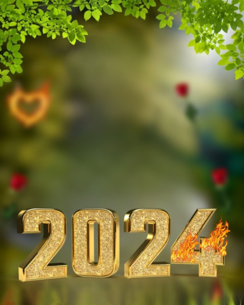 Happy New Year 2024 CB Editing Background HD Download Free