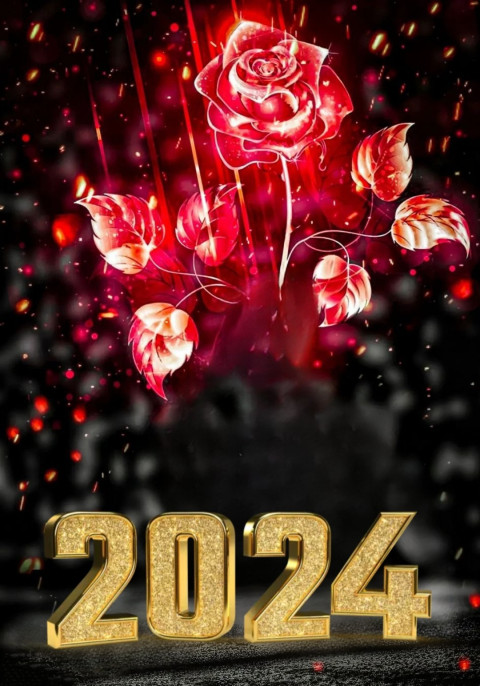 Happy New Year 2024 CB Editing Background HD Download Free