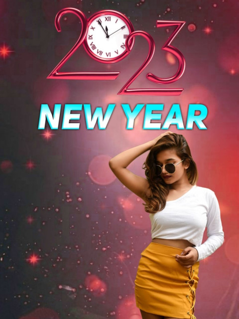 Happy New Year Girl Editing CB Background Free
